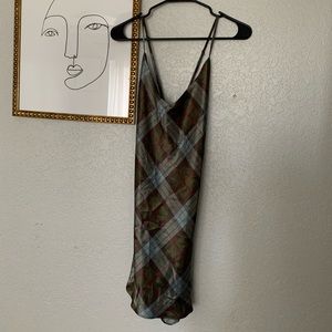 VICTORIAS SECRET PLAID SLIP DRESS